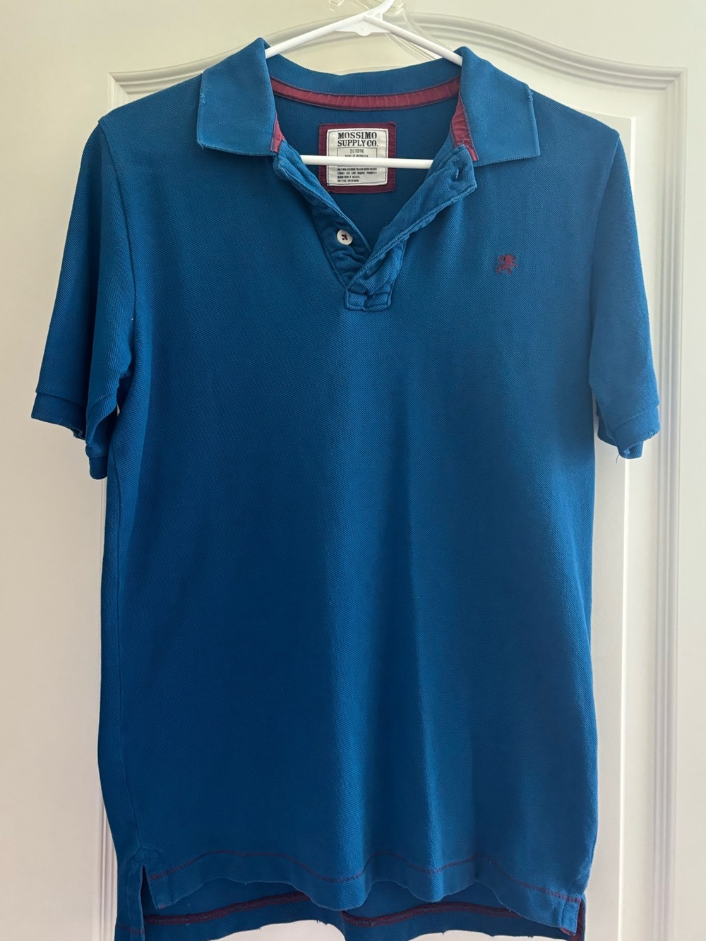 Mossimo Supply Co. Teal-Blue Polo with Contrast Trim large 12/14